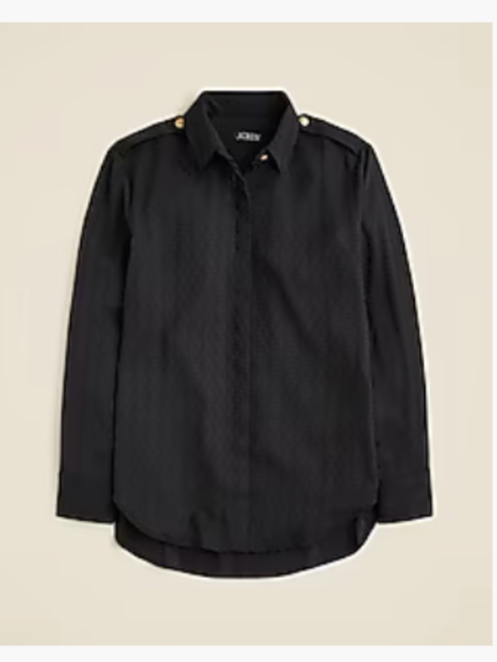 J.Crew Drapey jacquard print shirt in Black Size  Medium